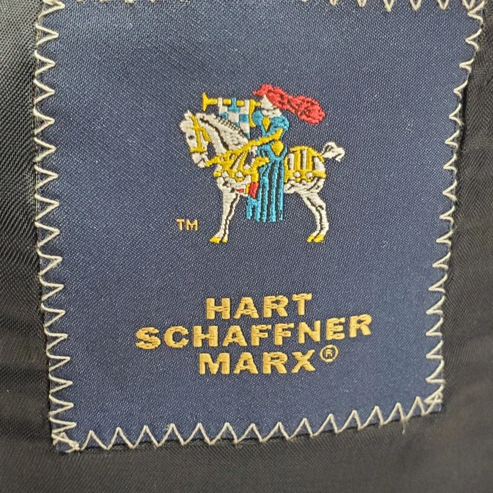 Hart Schaffner Marx Mens 42R Blue Two Button Suit‎ Jacket Blazer Sport Coat